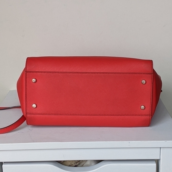 Kate Spade Hayden Red Leather Shoulder Bag - Picture 3 of 12